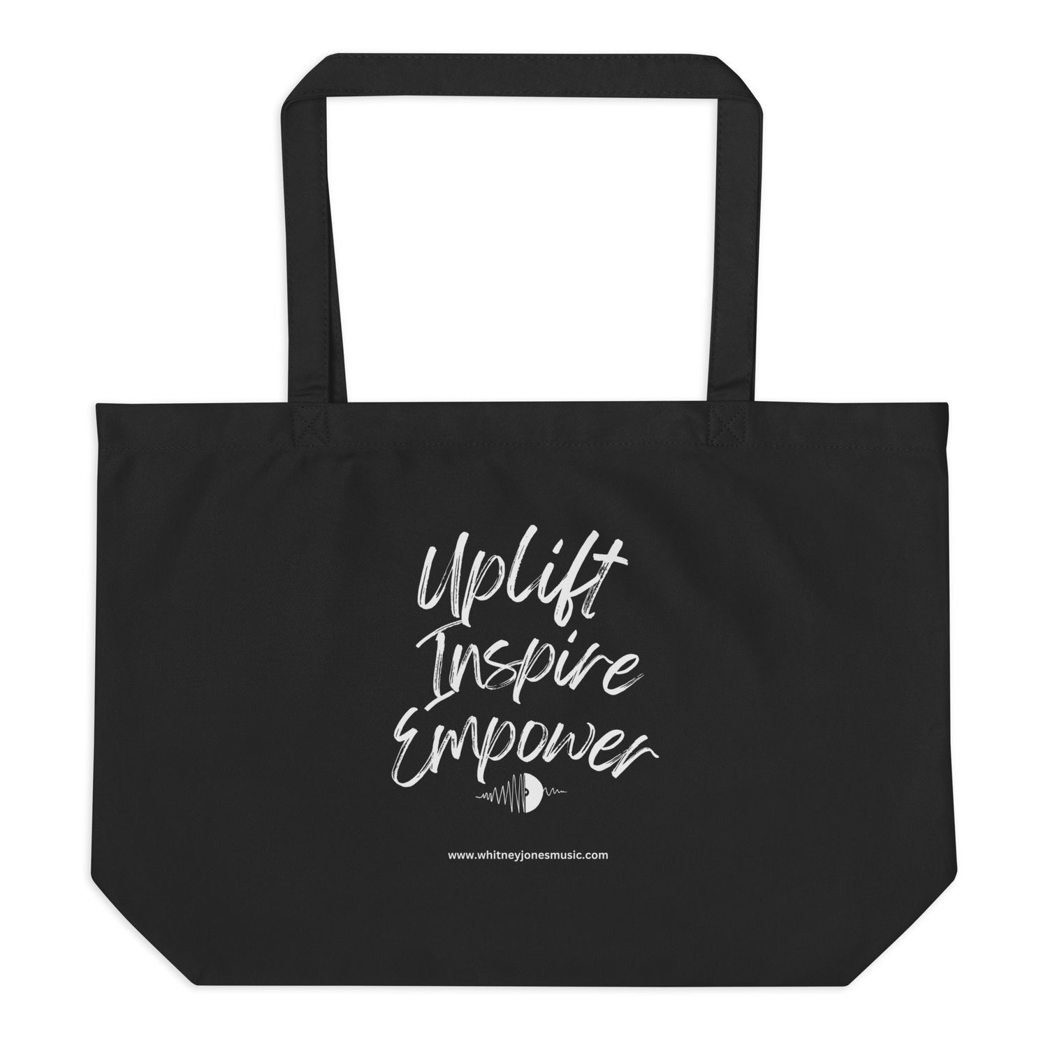 Uplift, Inspire, &amp; Empower organic tote bag