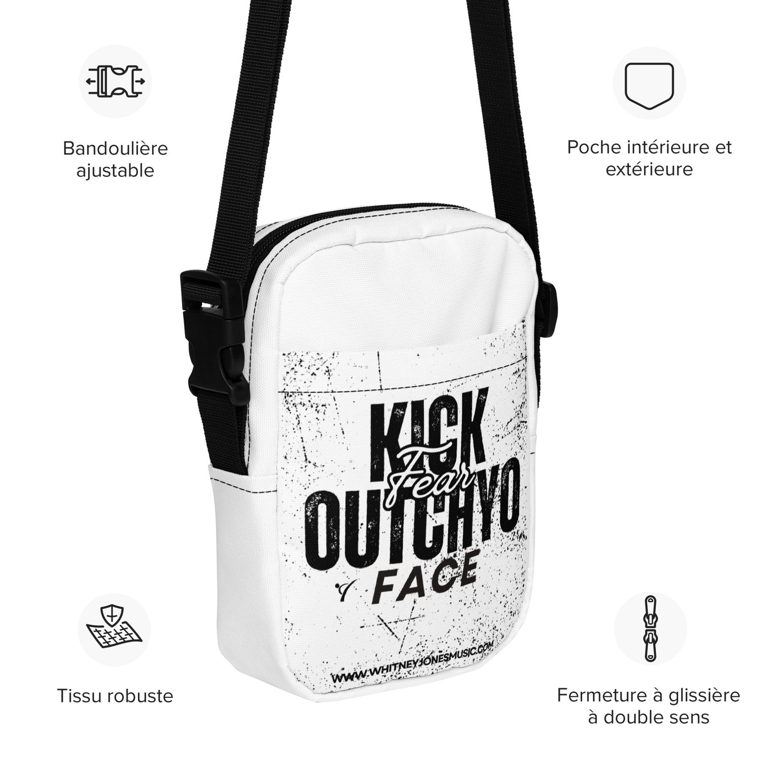 Kick Fear Outchyo Face Utility crossbody bag