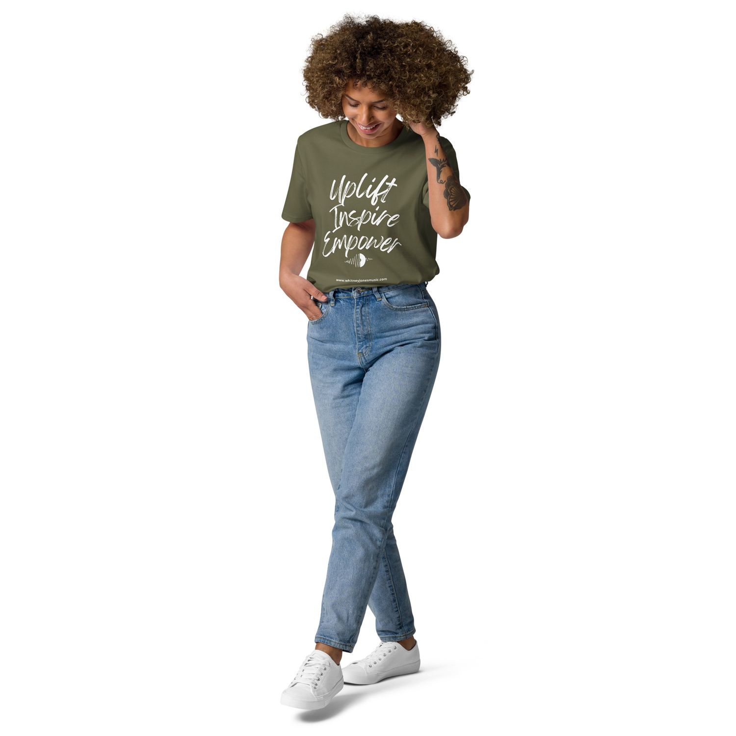 Uplift, Inspire, &amp; Empower Unisex organic cotton t-shirt