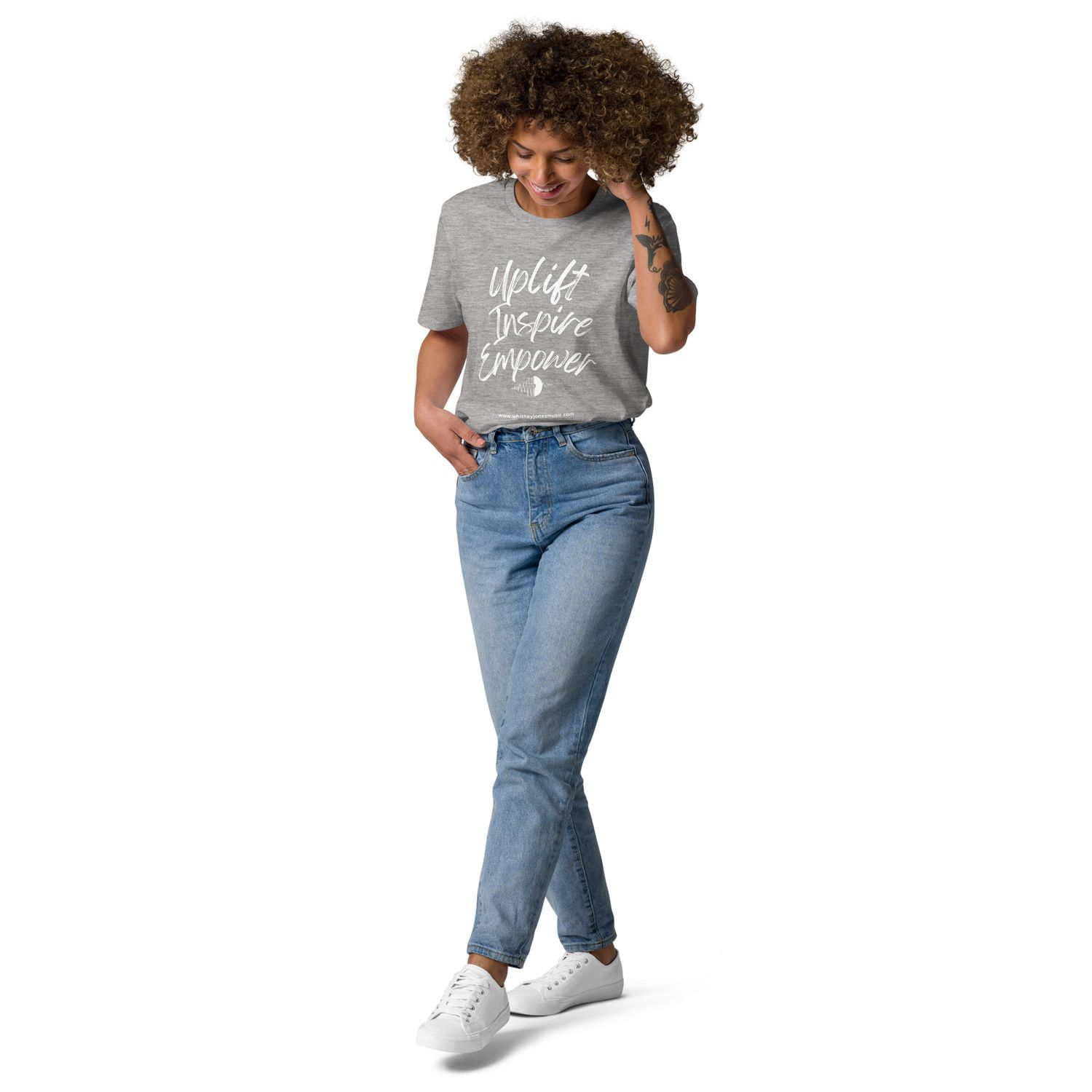 Uplift, Inspire, &amp; Empower Unisex organic cotton t-shirt