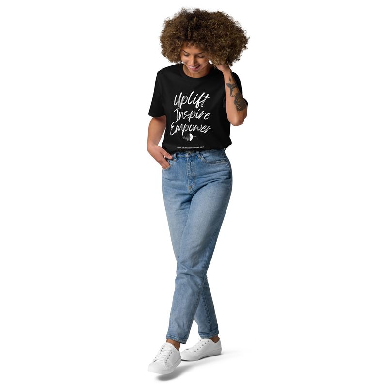 Uplift, Inspire, &amp; Empower Unisex organic cotton t-shirt