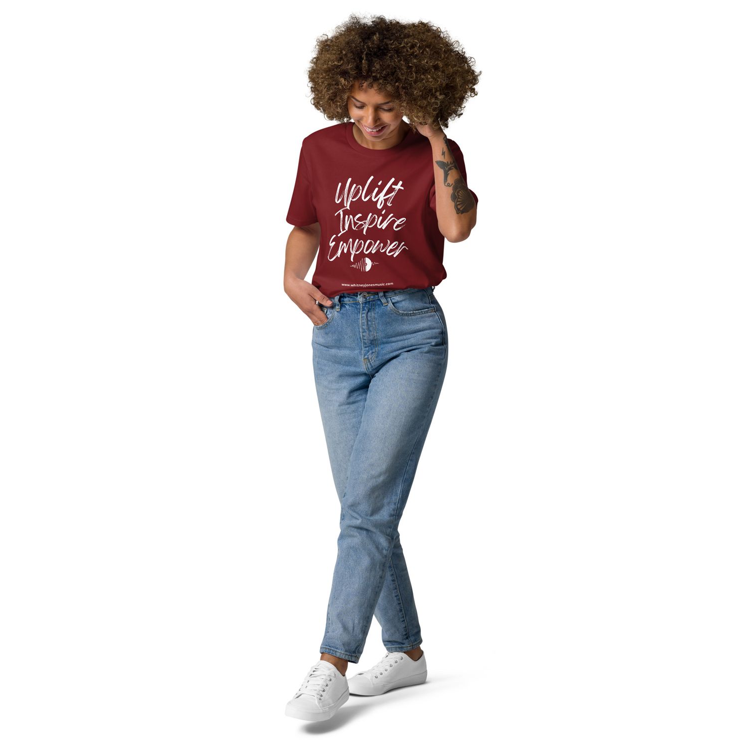 Uplift, Inspire, &amp; Empower Unisex organic cotton t-shirt
