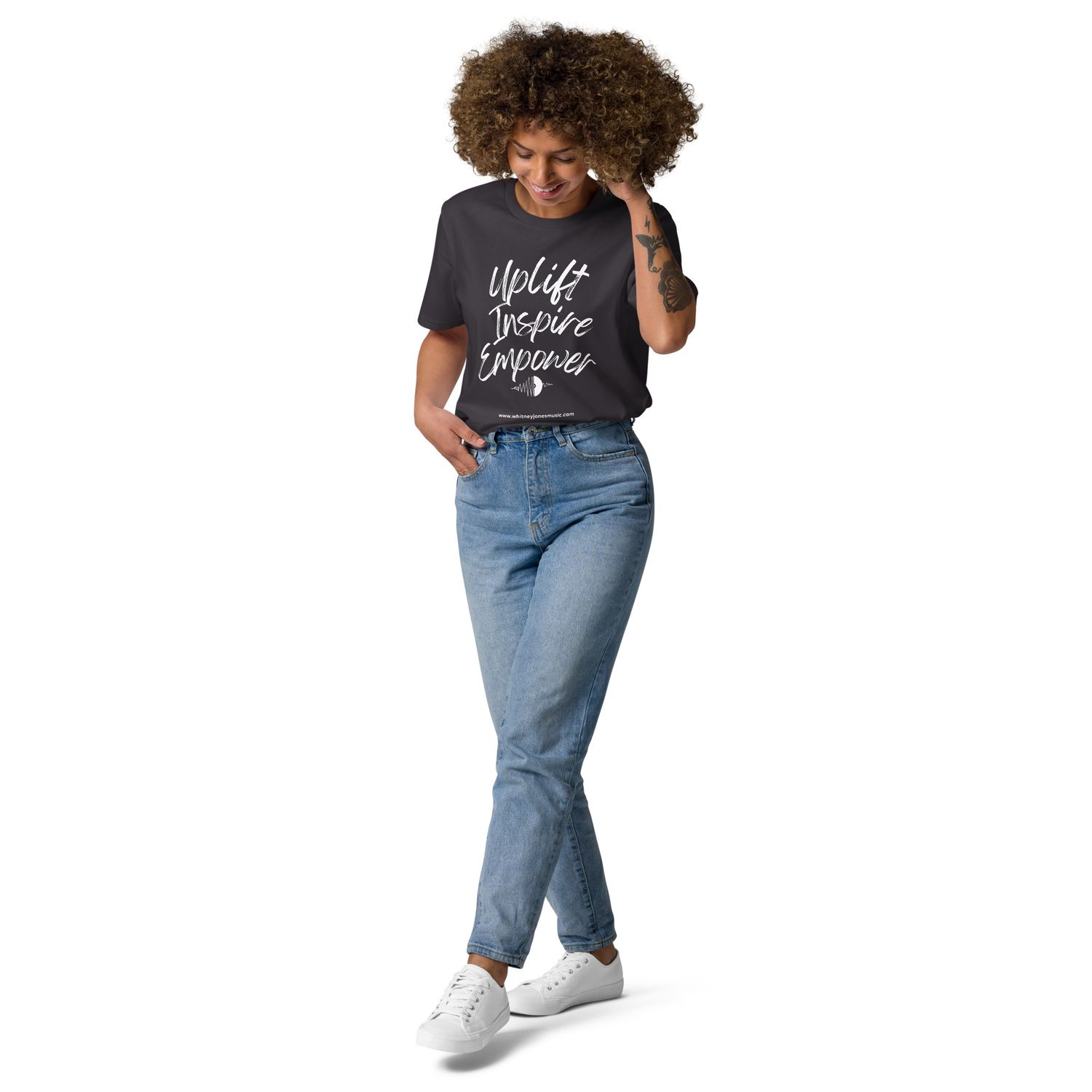 Uplift, Inspire, &amp; Empower Unisex organic cotton t-shirt