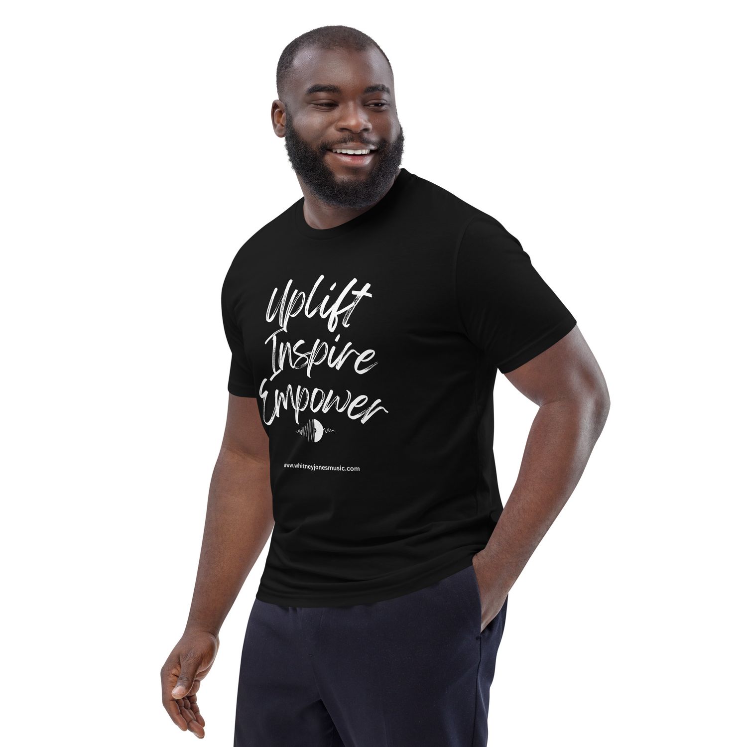 Uplift, Inspire, &amp; Empower Unisex organic cotton t-shirt