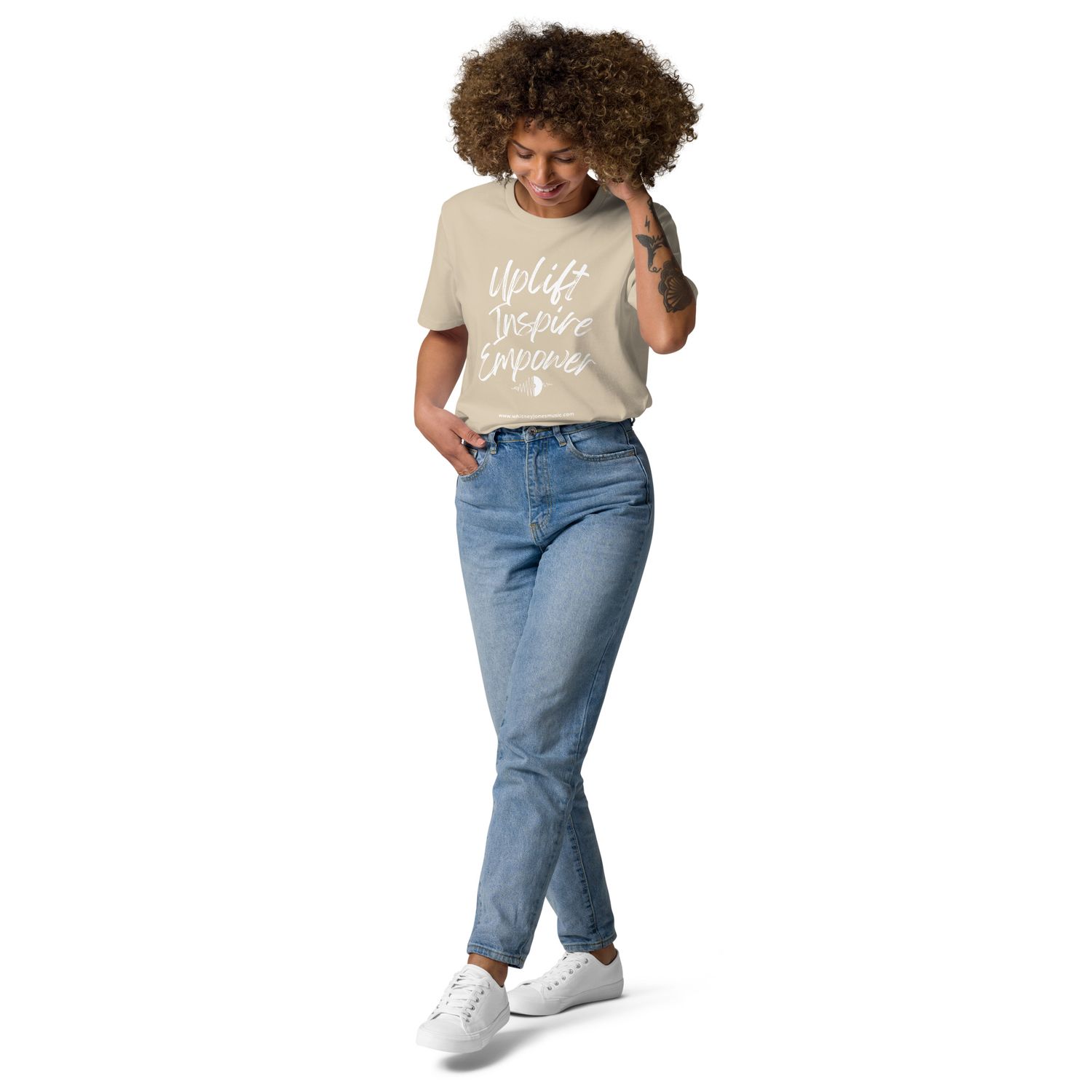 Uplift, Inspire, &amp; Empower Unisex organic cotton t-shirt