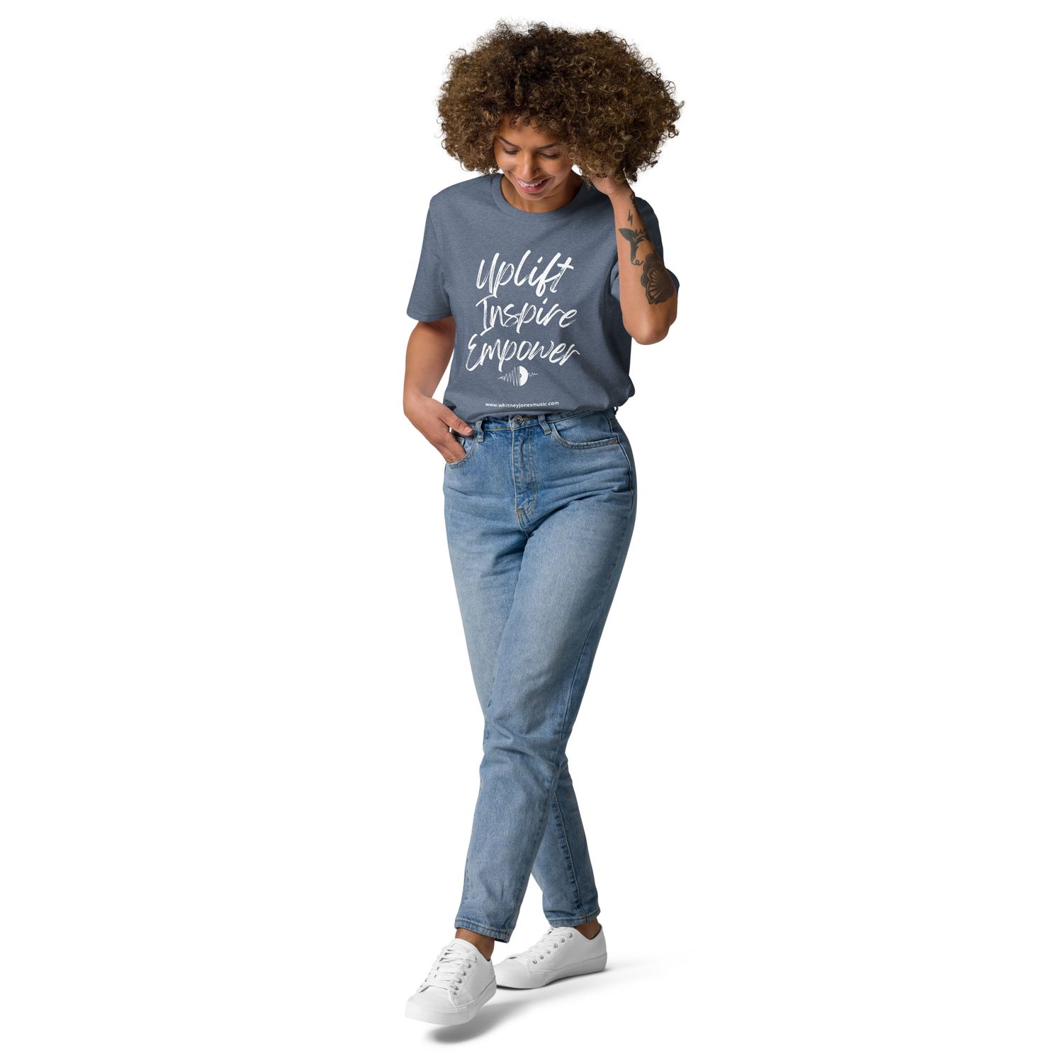 Uplift, Inspire, &amp; Empower Unisex organic cotton t-shirt