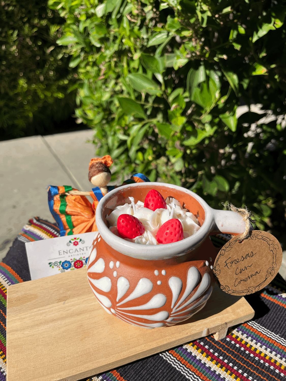 🍓Fresas con Crema Candle Talavera Mug