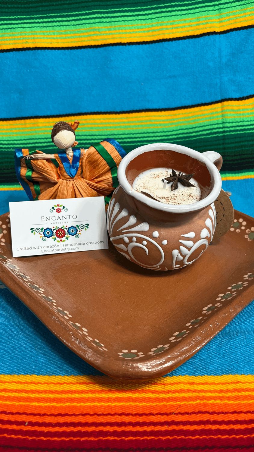 Horchata Brown &amp; White Candle