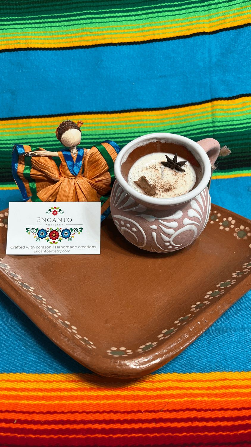 Horchata Pink &amp; White Candle