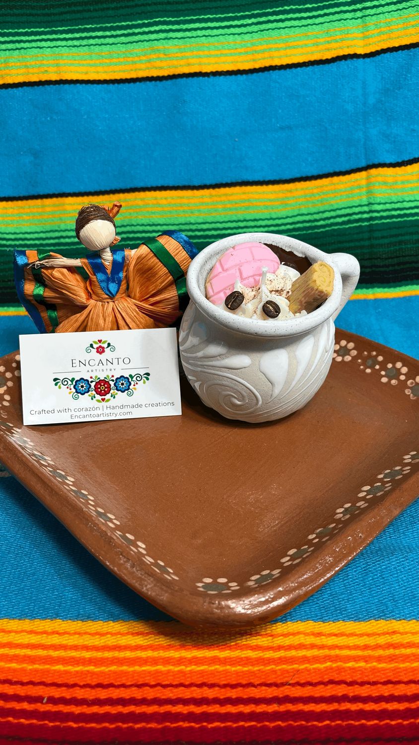 ​Café de Olla Candle in Talavera White Mug