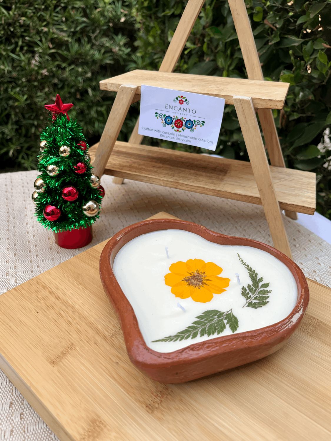 Heart Shape Plate-Peach &amp; Arroz Con Leche