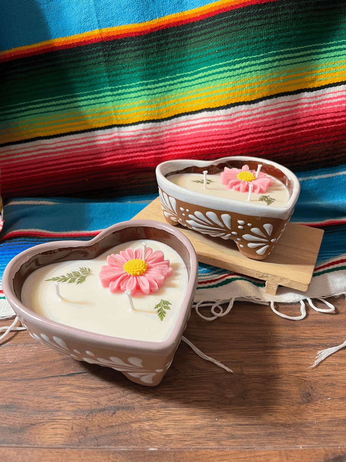 Sea Salt &amp; Orchid Heart Shape Molcajete