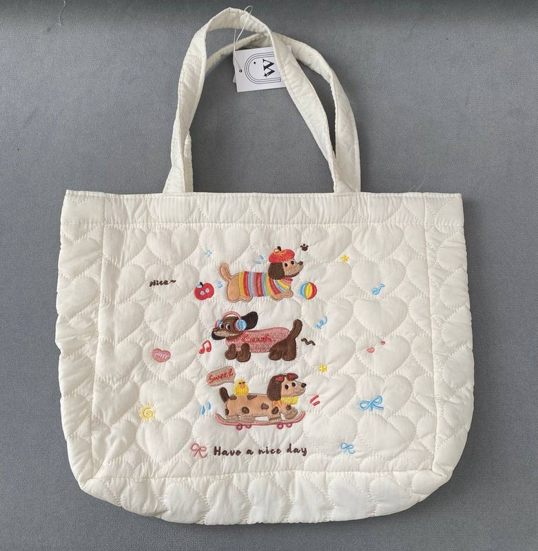 White 3 Doggie Shoulder Bag Size M