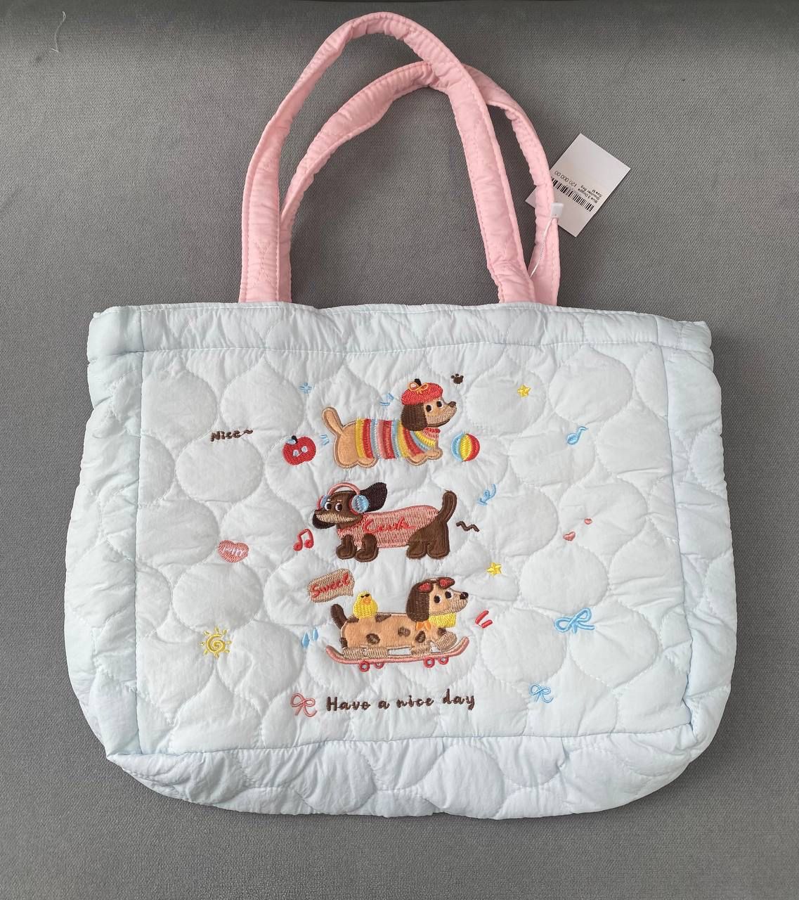 Blue 3 Doggie Shoulder Bag Size M