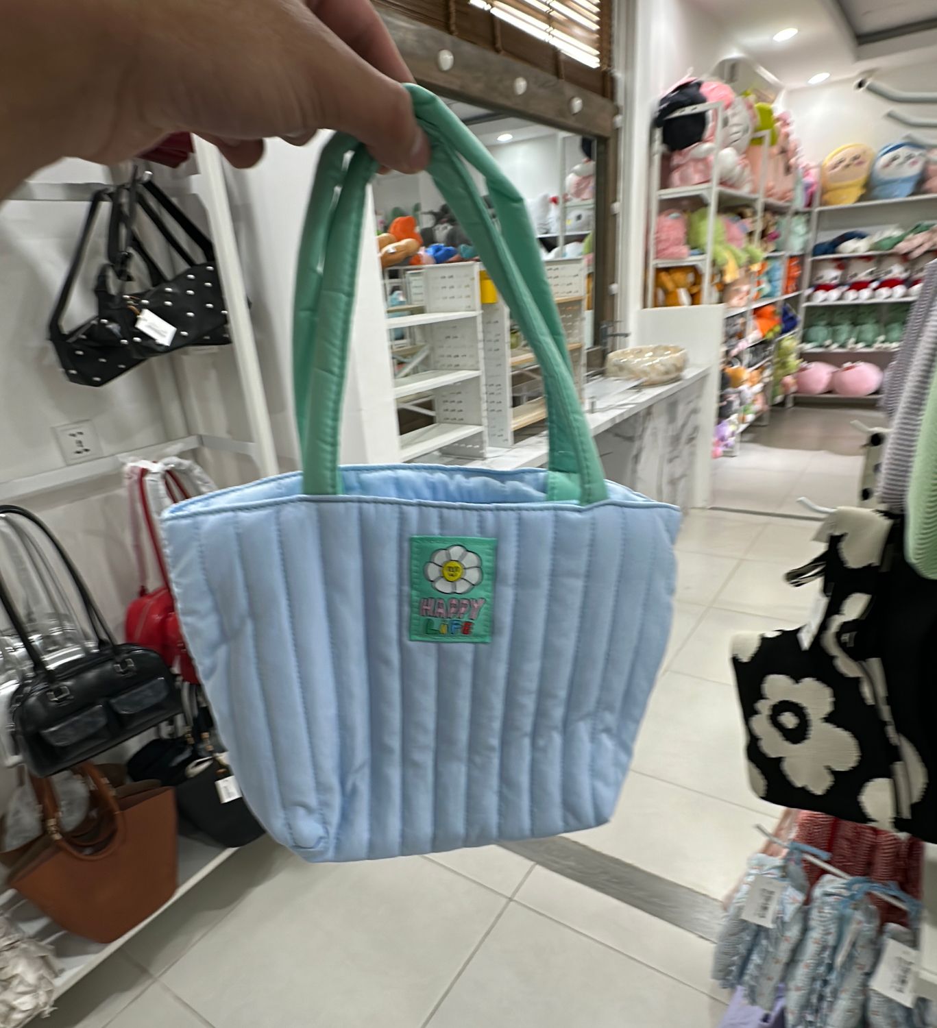 Blue 010 Fluffy Bag