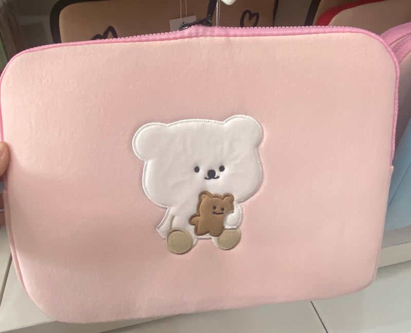 Soft Leather Dog/Bear Laptop Bag B/P (14inches)
