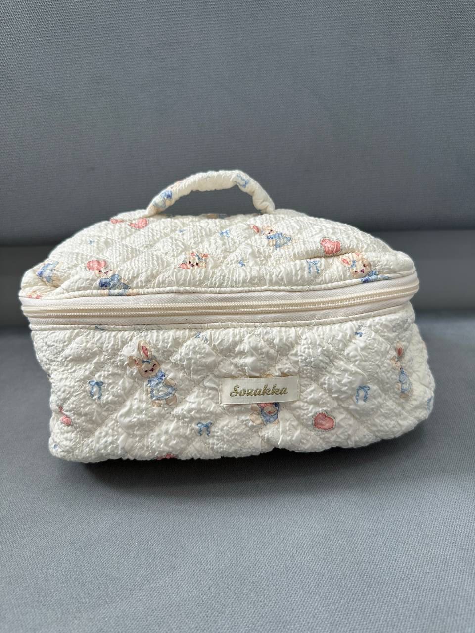 Bunny Cream Makeup Bag