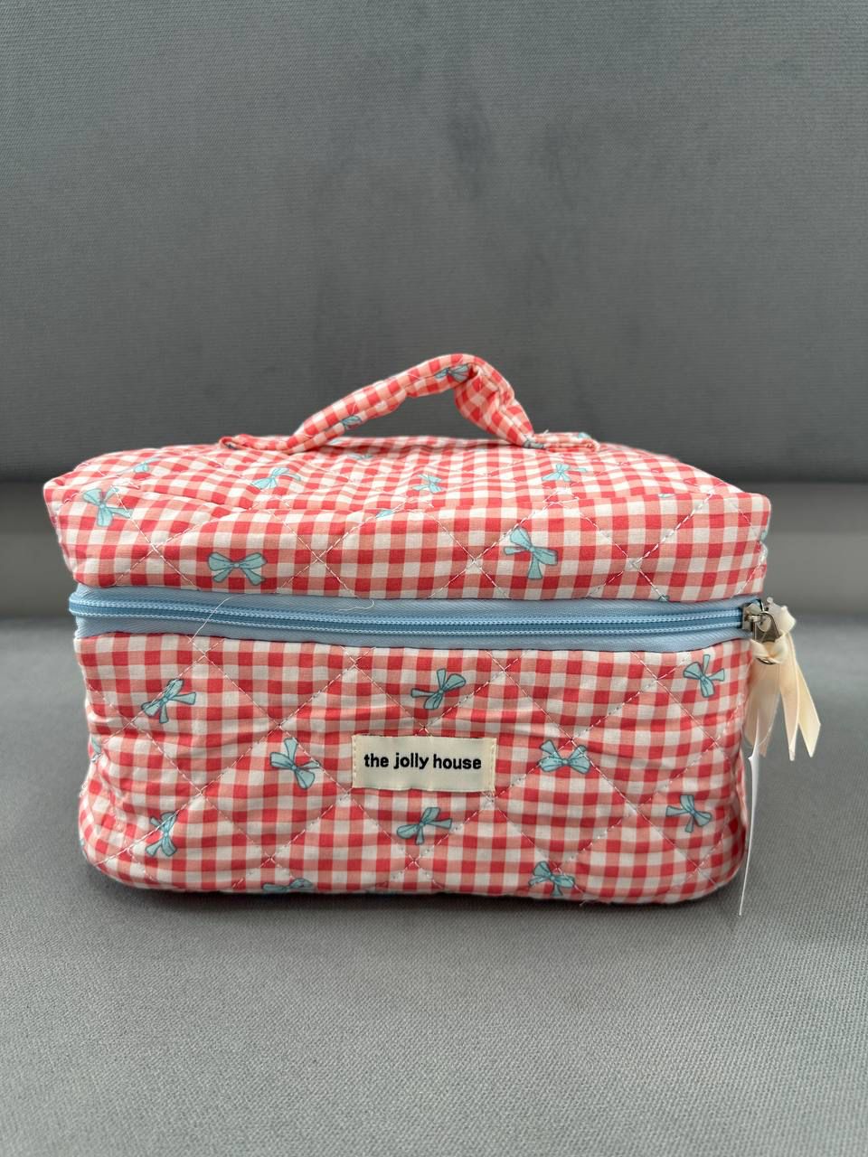 Karo Ribbon Bow Makeup Bag - Red