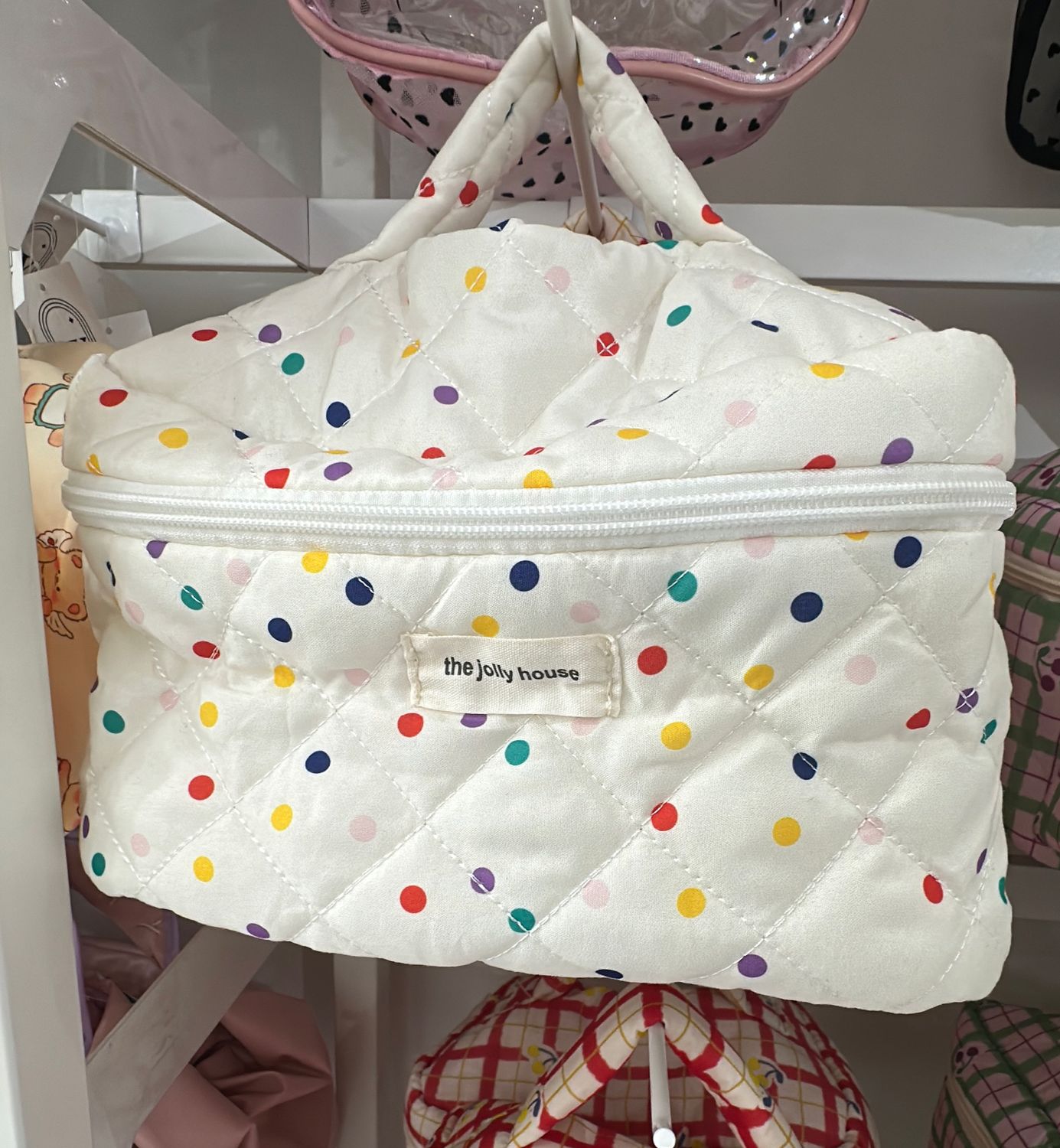 W-Colorful Polka Dot Makeup Bag