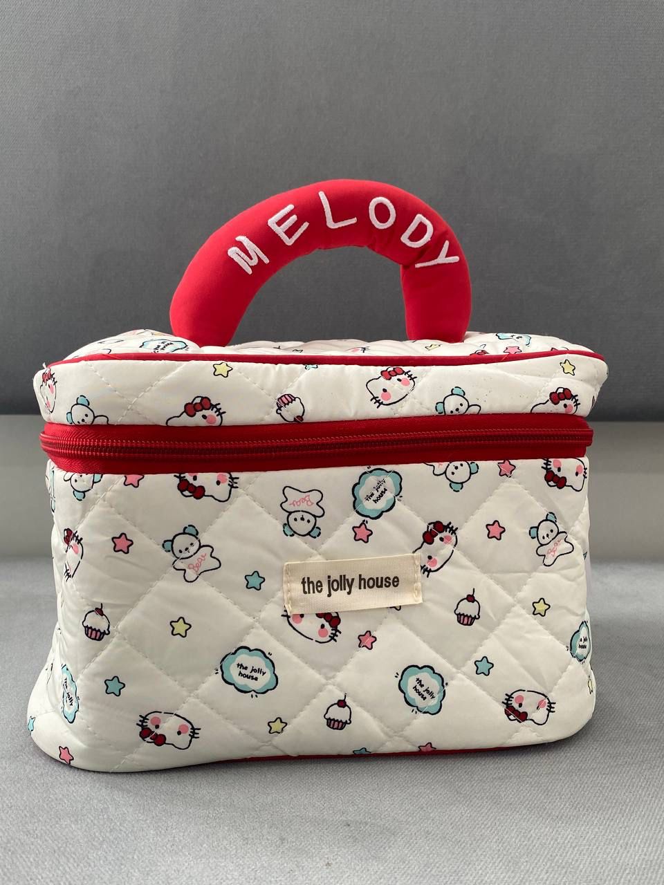 Red&amp;Brown Hello Kitty V2 Makeup Bag