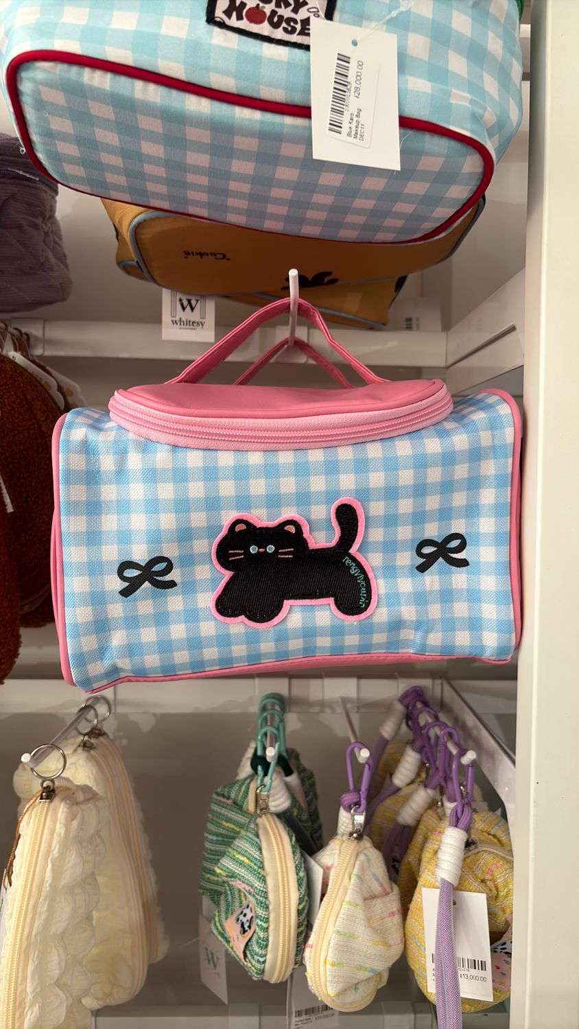 Blue&amp;Pink Cat Makeup Bag OCT17