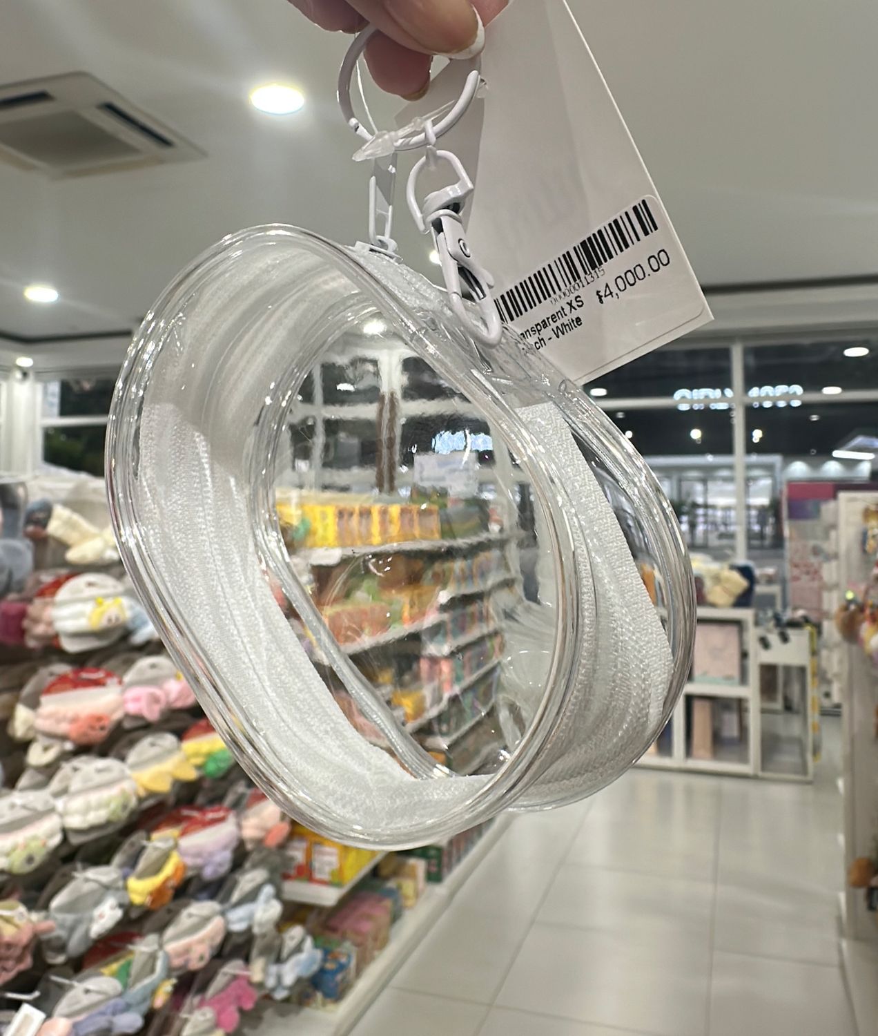 Transparent XS Pouch - White