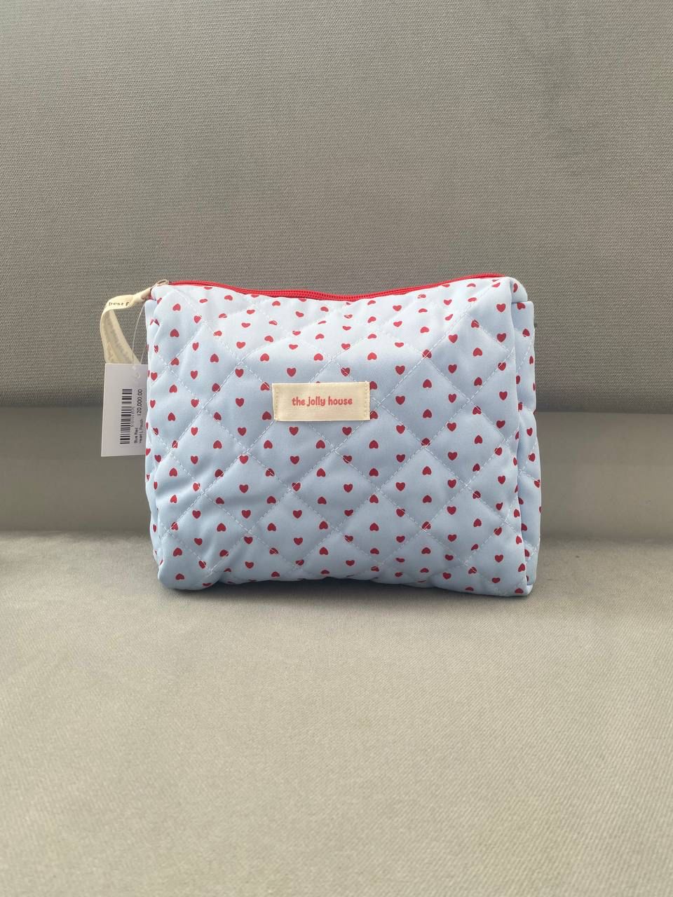 Blue Red Heart L Pouch