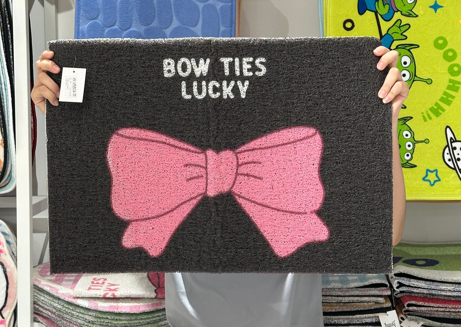 Bow Ties Lucky Floormat 40x60cm - (Black&amp;White)