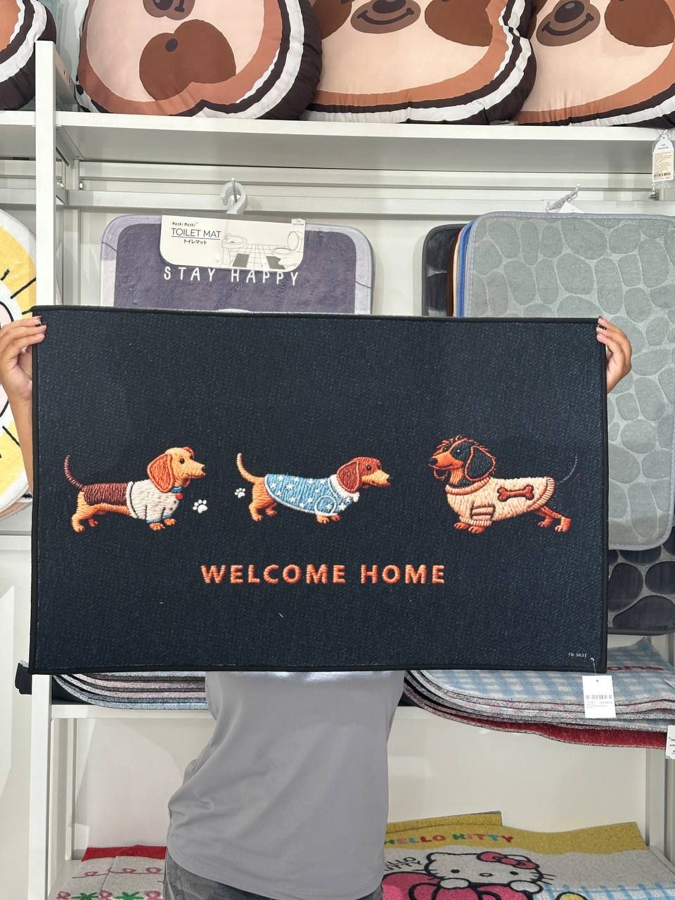 3 Puppies Welcome Home Doormat 50x80cm DEC01