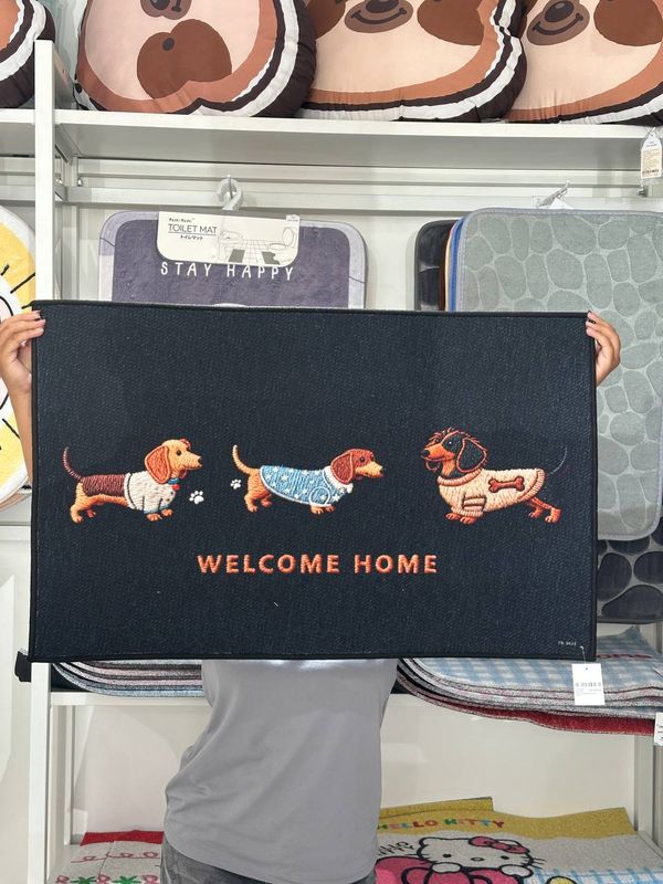 3 Puppies Welcome Home Doormat 50x80cm DEC01