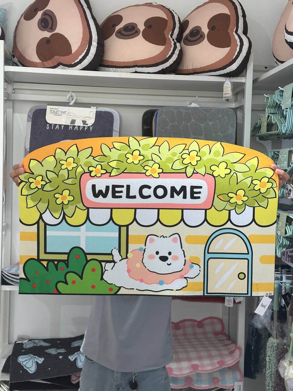 Doggies WELCOME Doormat 50x80cm Dec1 (JG-351)
