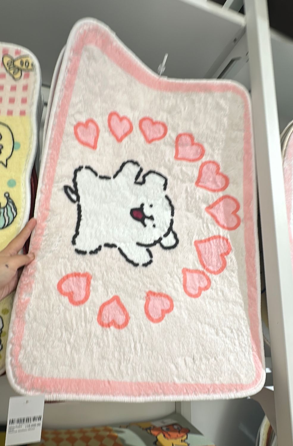 White Puppy Heart Doormat 40x60cm DEC01