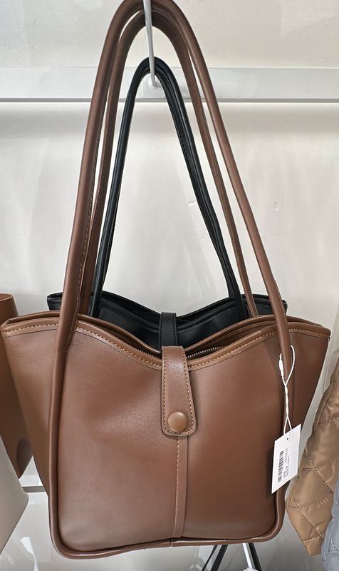 Leather Bucket Tote Bag DEC6 - (2colors)