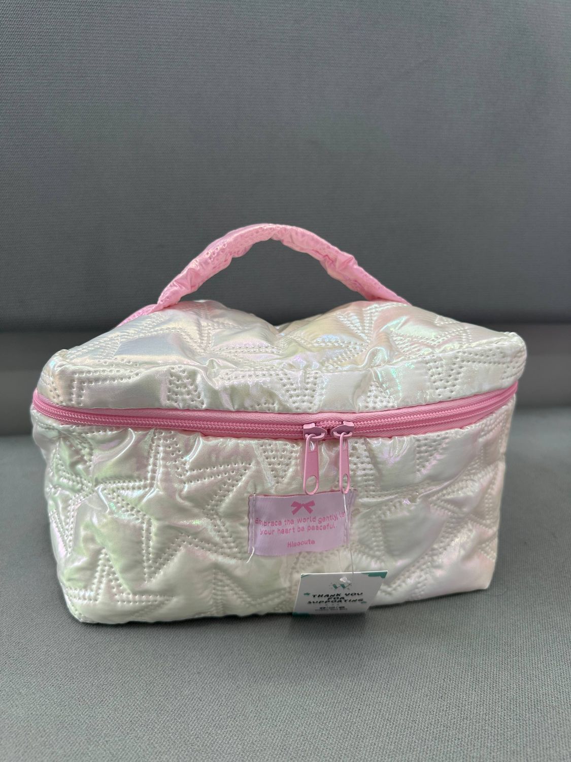 Glossy Star Makeup Bag DEC11 - White Pink