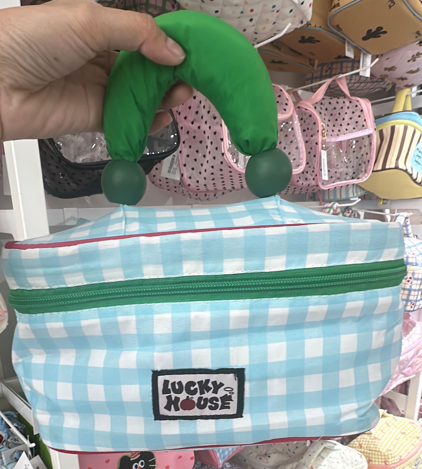 Blue Karo Makeup Bag DEC11