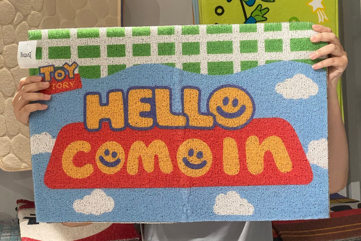 Toy Story Floormat JAN04 40x60cm - Hello Come In Blue/Green