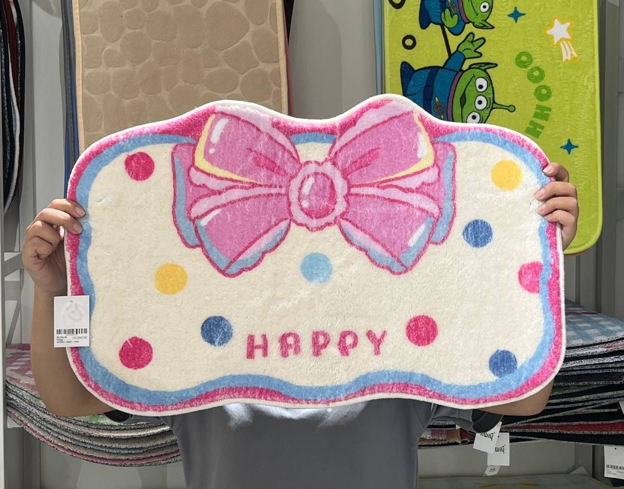 Big Bow &amp; Happy 40x60cm JAN27 - Pink