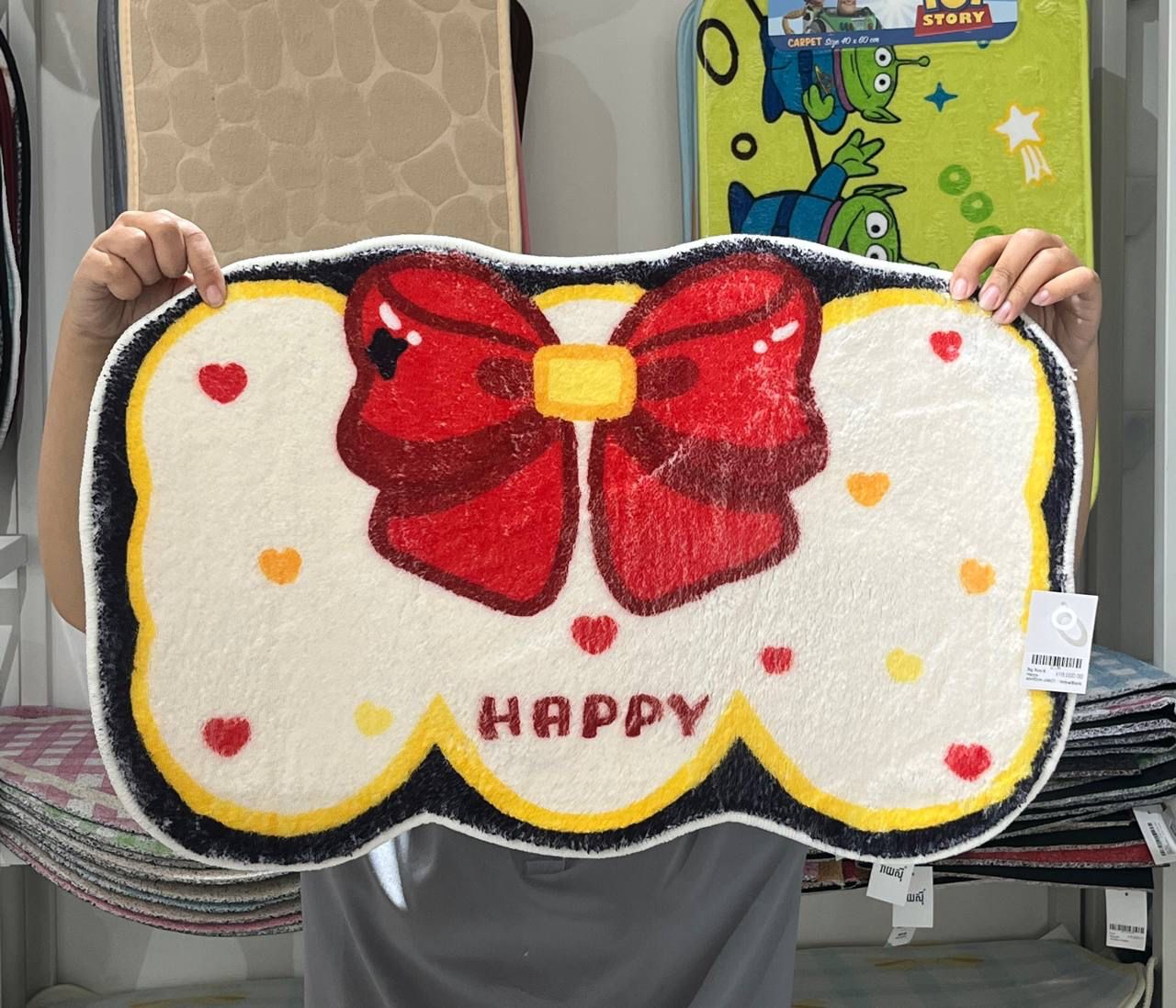 Big Bow &amp; Happy 40x60cm JAN27 - Yellow/Black