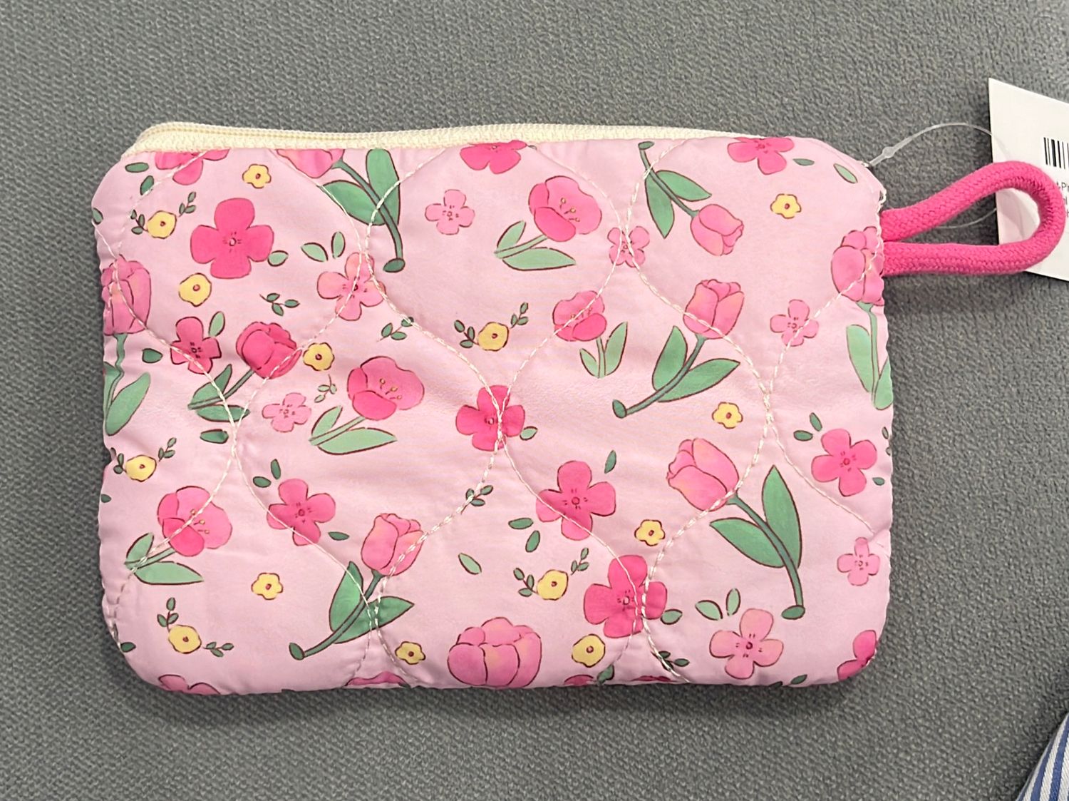 Hot Pink Floral Small Pouch