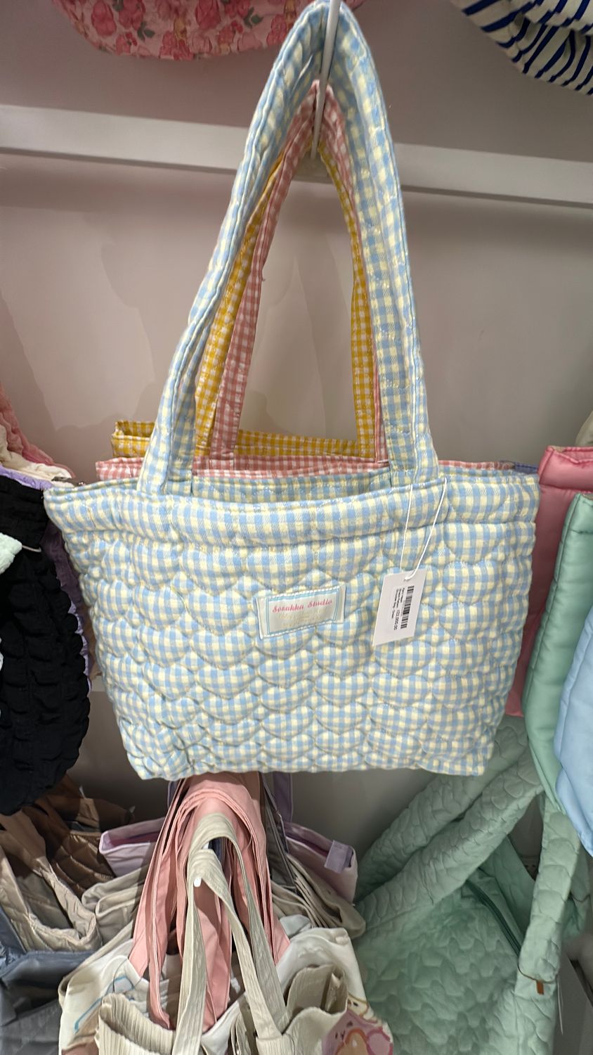 Karo Heart Shape Pattern Shoulder Bag - Green
