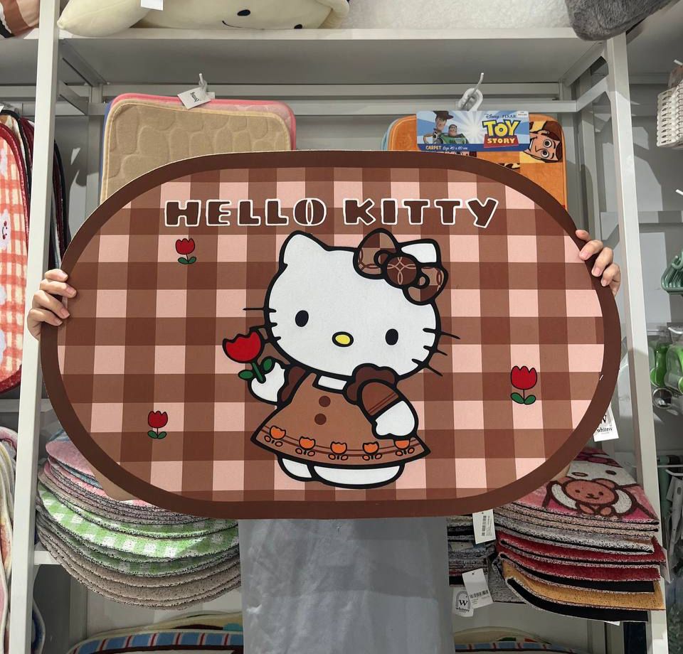 Brown Square Hello Kitty Doormat 50x80cm Ap27