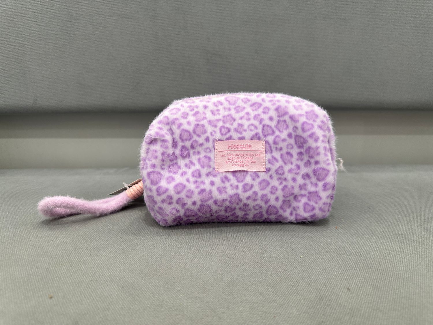 Tiger Stripe Pattern Medium Pouch - Purple