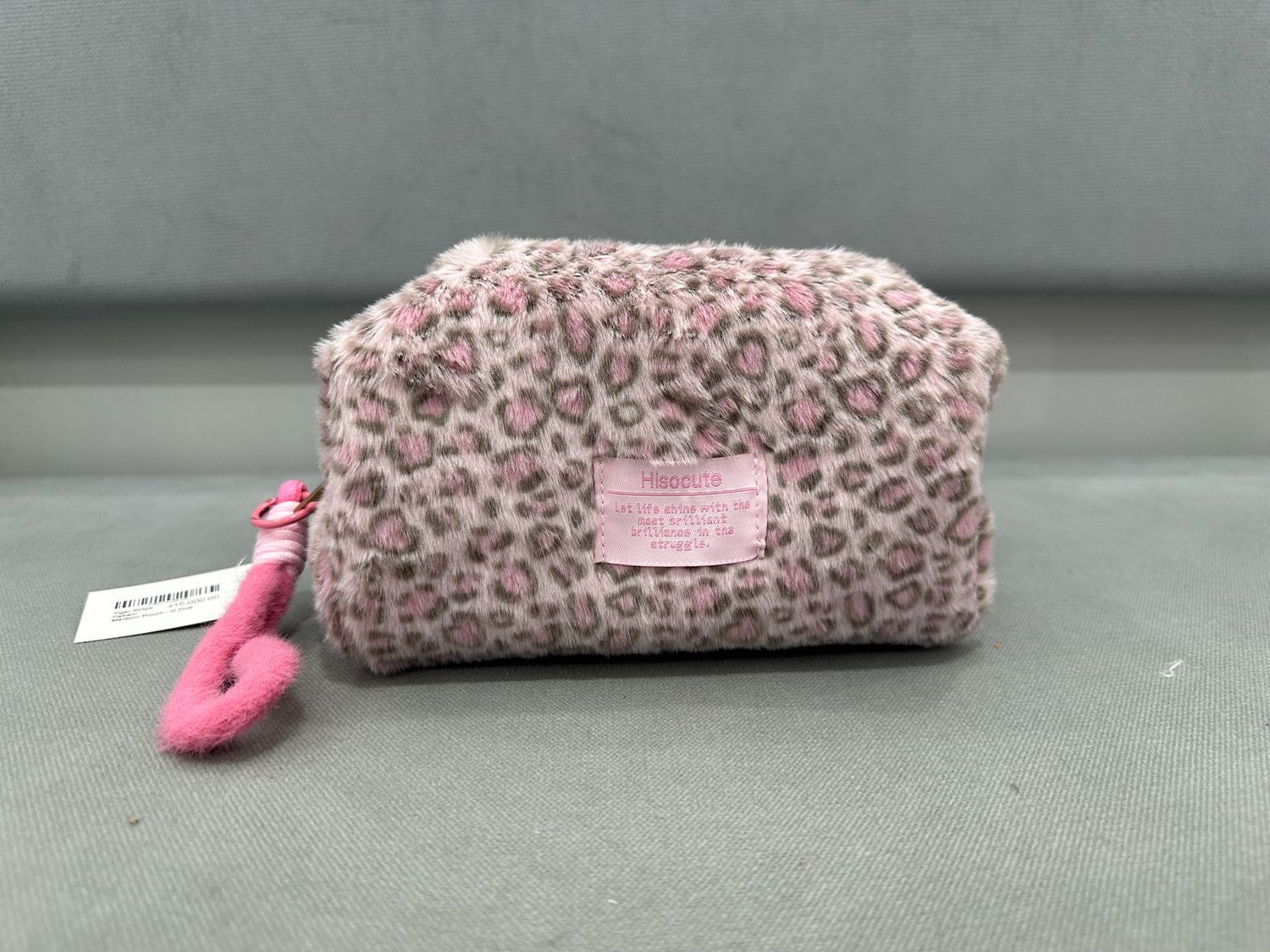 Tiger Stripe Pattern Medium Pouch - D.Pink