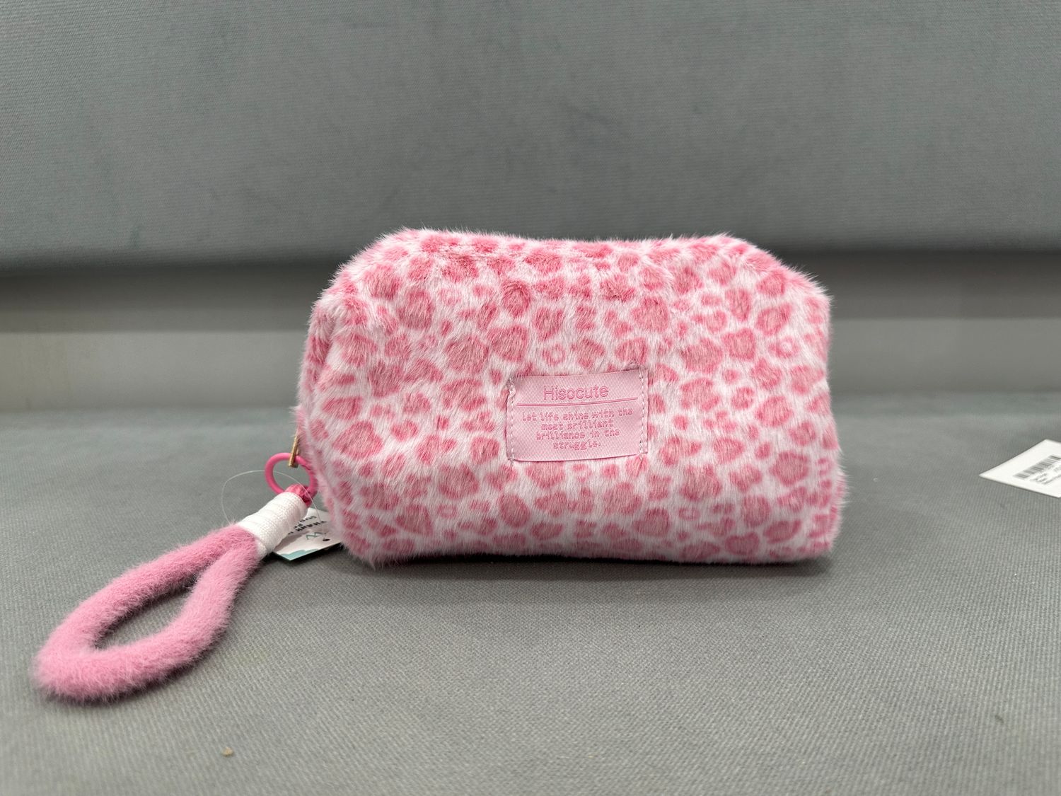 Tiger Stripe Pattern Medium Pouch - L.Pink