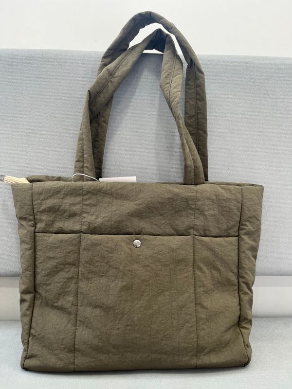 Puffy Button Tote Bag M28 - Green