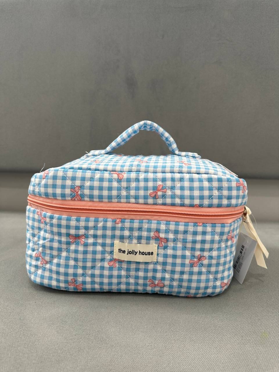 Karo Ribbon Bow Makeup Bag - Blue