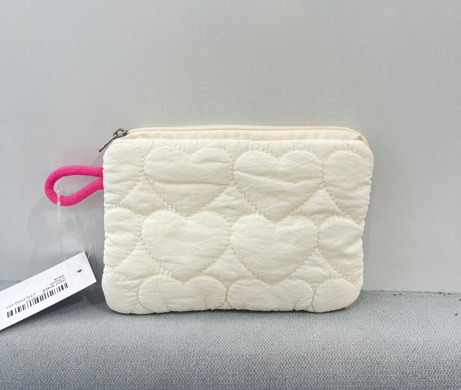 Heart Shape S Pouch - White