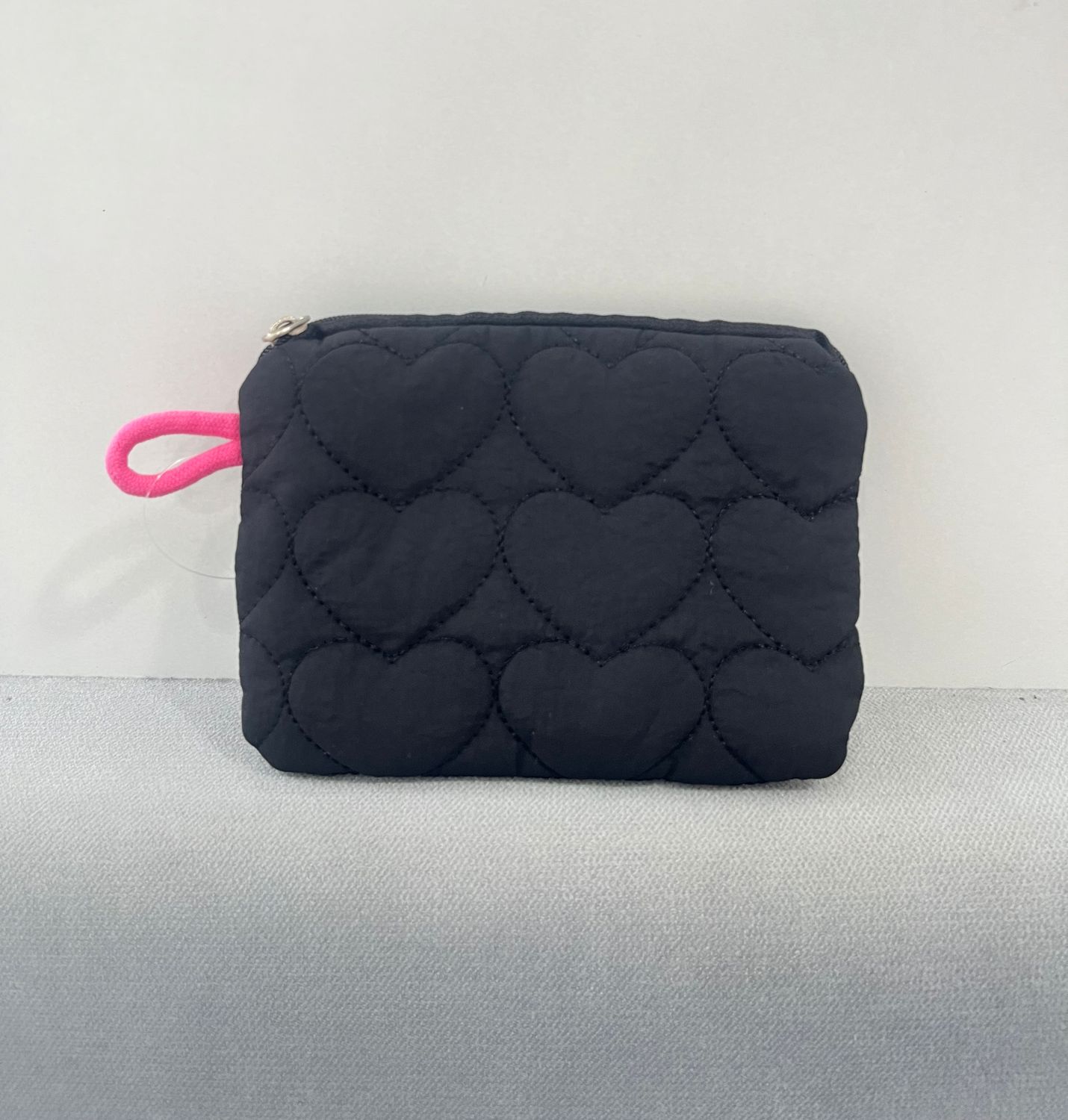 Heart Shape S Pouch - Black