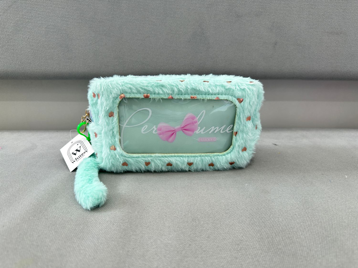 Puffy Heart Medium Pouch - Mint