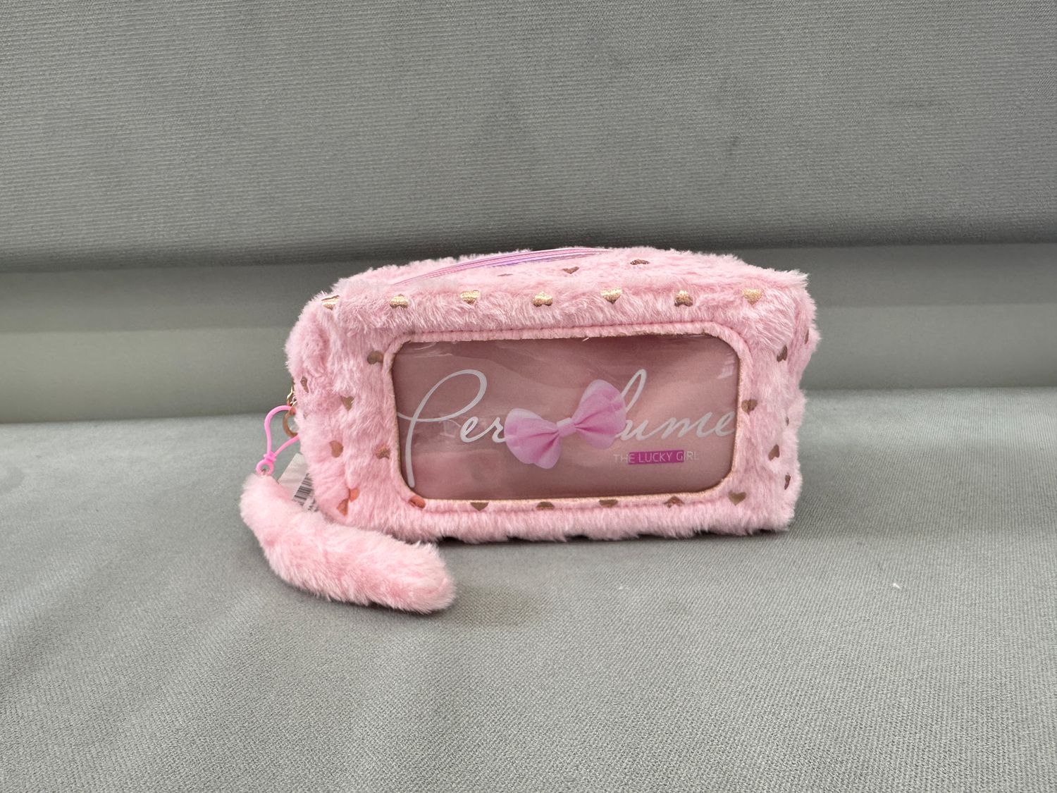 Puffy Heart Medium Pouch - L.Pink